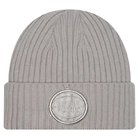 Men's New Era Gray Detroit Pistons Color Pack Cuffed Knit Hat