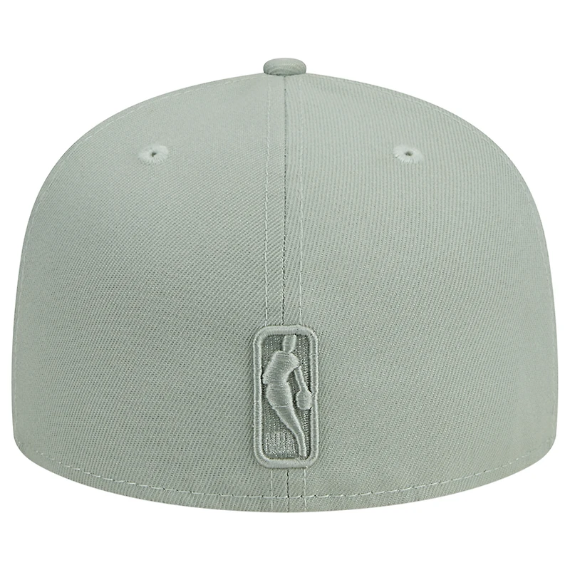 Men's New Era Light Green Detroit Pistons Sage Color Pack 59FIFTY Fitted Hat