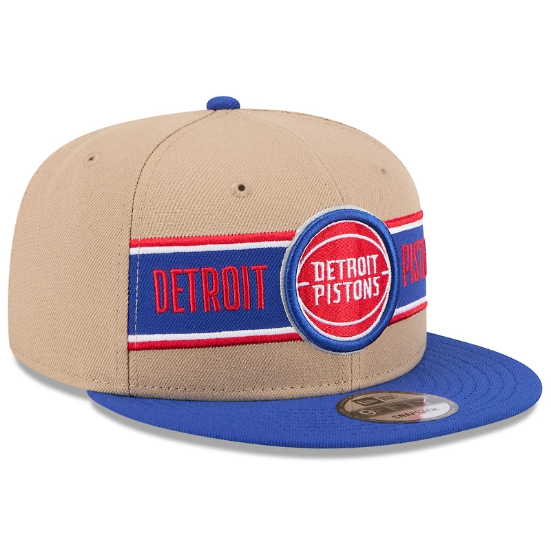 Casquette Snapback 9FIFTY NBA Draft 2024 Detroit Pistons New Era beige/bleu pour homme