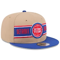 Casquette Snapback 9FIFTY NBA Draft 2024 Detroit Pistons New Era beige/bleu pour homme