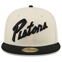 Men's New Era  Tan Detroit Pistons 2024/25 City Edition 59FIFTY Fitted Hat