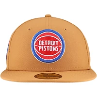 Men's New Era Tan Detroit Pistons Color Pack 59FIFTY Fitted Hat
