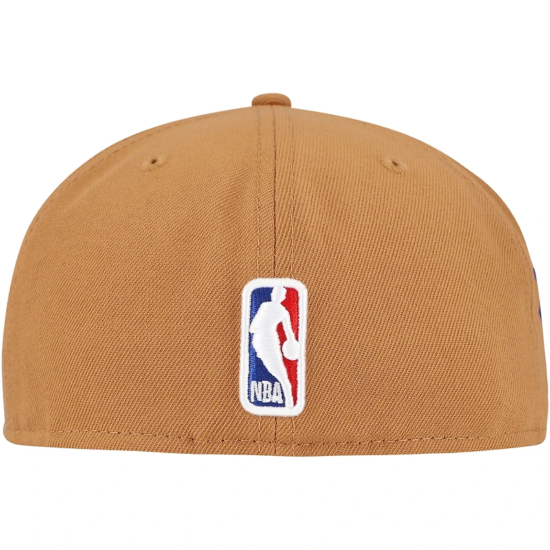 Men's New Era Tan Detroit Pistons Color Pack 59FIFTY Fitted Hat