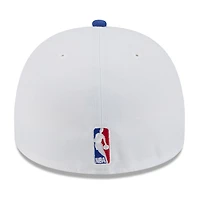 Men's New Era White/Blue Detroit Pistons 2025 NBA Draft A-Frame 59FIFTY Fitted Hat
