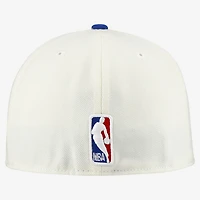 Men's New Era  White/Blue Detroit Pistons Chrome 59FIFTY Fitted Hat