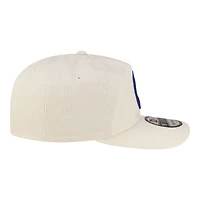 Men's New Era  White Detroit Pistons 19TWENTY 80s Chrome Corduroy Adjustable Hat
