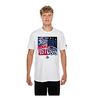 Men's New Era  White Detroit Pistons Block Logo T-Shirt