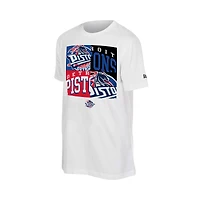 Men's New Era  White Detroit Pistons Block Logo T-Shirt