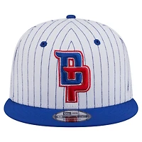 Men's New Era  White Detroit Pistons Deceptor Pinstripe 9FIFTY Snapback Hat