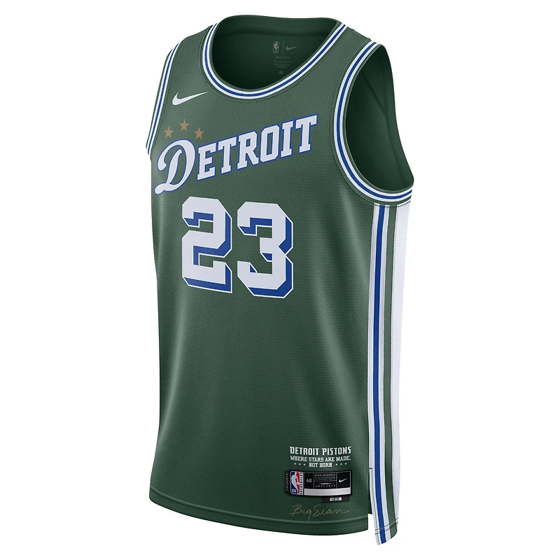 Maillot Detroit Pistons 2022/23 Swingman Nike Jaden Ivey Vert pour Homme - City Edition