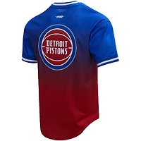 Men's Post Cade Cunningham Royal/Red Detroit Pistons Ombre Name & Number T-Shirt