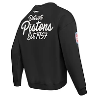Men's Pro Standard Black Detroit Pistons Paint the City Pullover Sweatshirt