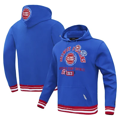 Men's Pro Standard Blue Detroit Pistons Area Code Pullover Hoodie