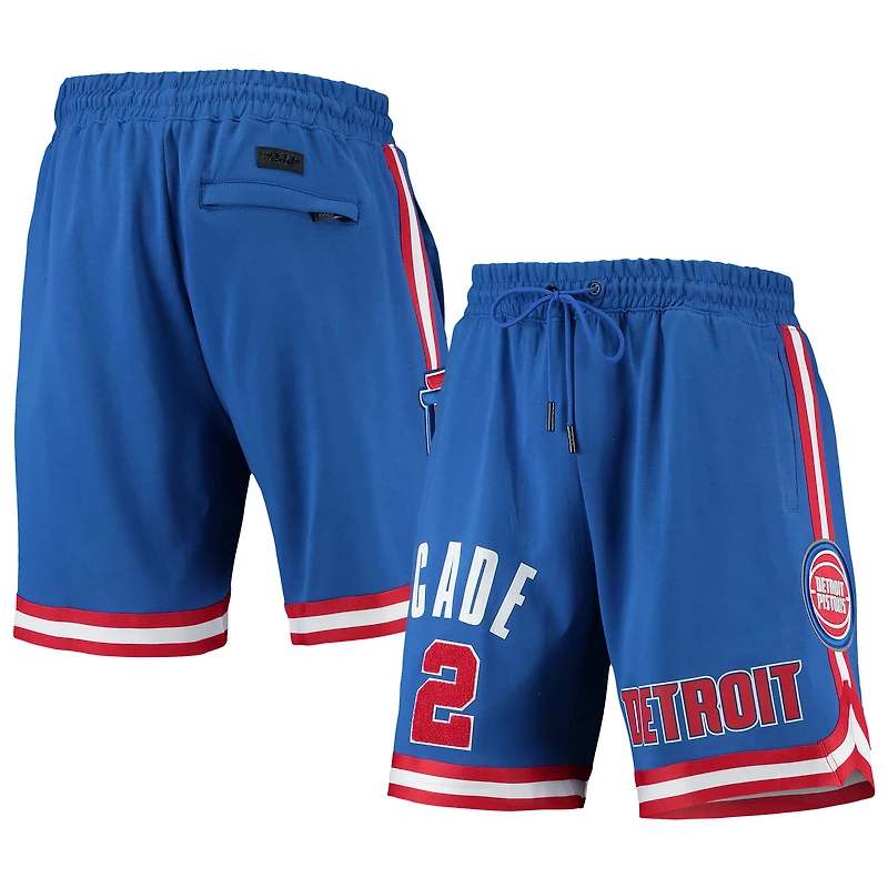 Short réplique du joueur Cade Cunningham des Detroit Pistons, modèle Pro Standard pour homme, bleu.