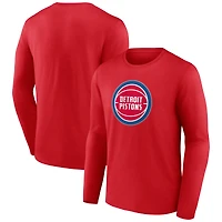Men's Detroit Pistons Primary Logo Long Sleeve T-Shirt