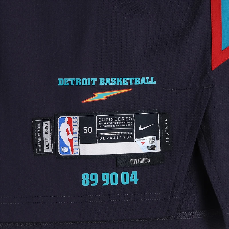 Paul Reed Detroit Pistons Game-Used #7 Black Nike City Edition Jersey vs. Charlotte Hornets on April 10, 2026 - Size 50+4