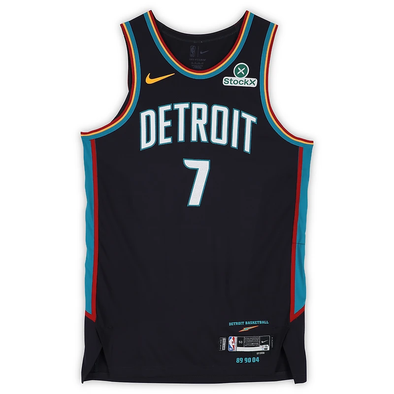 Paul Reed Detroit Pistons Game-Used #7 Black Nike City Edition Jersey Worn During the 2025-26 NBA Season - Size 50+4