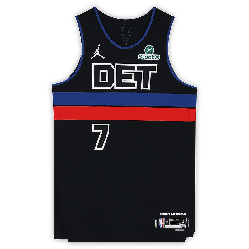 Paul Reed Detroit Pistons Game-Used #7 Black Nike Jersey vs. Minnesota Timberwolves on April 2, 2026 - Size 50+4
