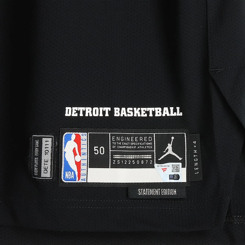 Paul Reed Detroit Pistons Game-Used #7 Black Nike Jersey vs. Minnesota Timberwolves on April 2, 2026 - Size 50+4