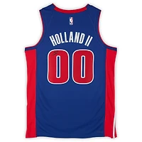 Ron Holland II Detroit Pistons Autographed Blue Nike Icon Edition Swingman Jersey