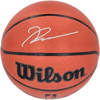 Ballon de basket-ball Wilson Authentic Series autographié par Ron Holland II des Detroit Pistons, pour intérieur/extérieur.