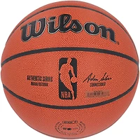 Ballon de basket-ball Wilson Authentic Series autographié par Ron Holland II des Detroit Pistons, pour intérieur/extérieur, avec inscription « Choix n° 5 de la saison 2024 ».