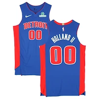 Ron Holland II Detroit Pistons Game-Used #00 Blue Nike Jersey vs. New York Knicks on April 29, 2025 - Round 1 Game 5 - Size 48+4