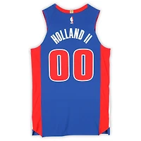 Ron Holland II Detroit Pistons Game-Used #00 Blue Nike Jersey vs. New York Knicks on April 29, 2025 - Round 1 Game 5 - Size 48+4