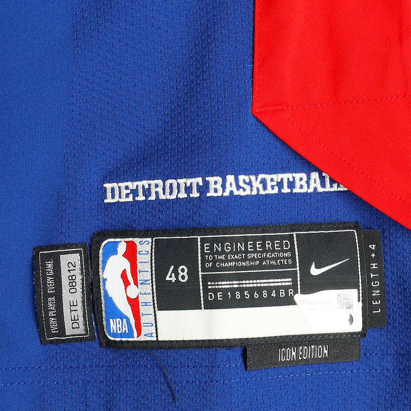 Ron Holland II Detroit Pistons Game-Used #00 Blue Nike Jersey vs. New York Knicks on April 29, 2025 - Round 1 Game 5 - Size 48+4