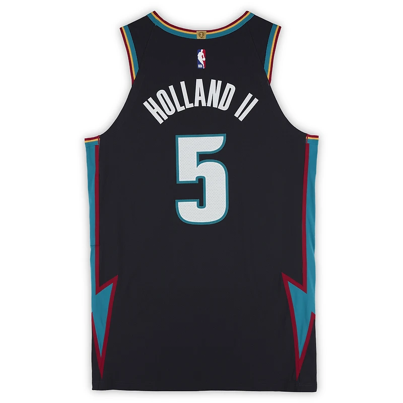 Ron Holland II Detroit Pistons Game-Used #5 Black Nike City Edition Jersey vs. Atlanta Hawks on December 1, 2025 - Size 50+4