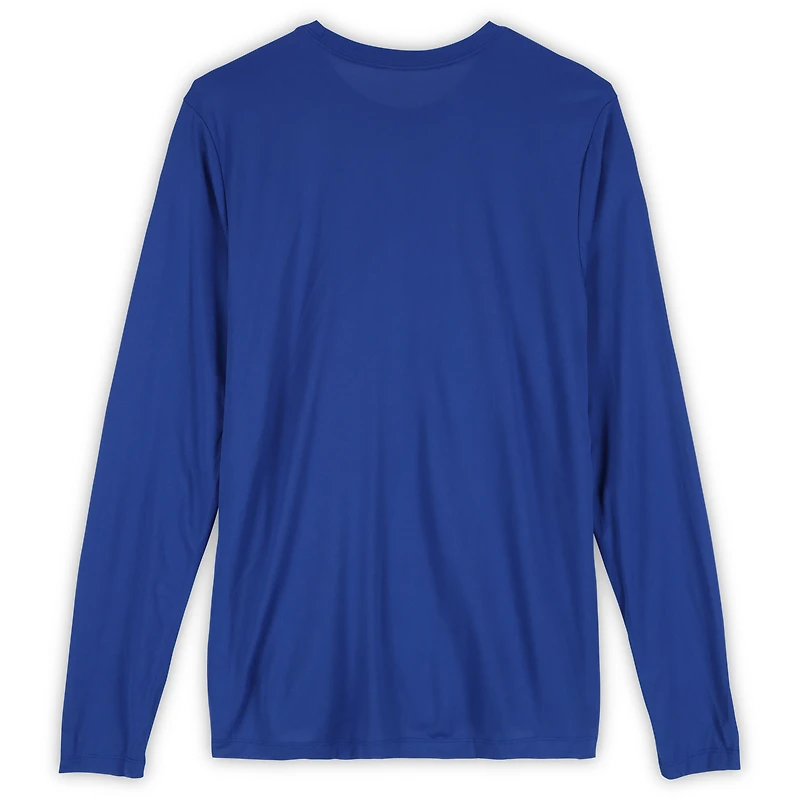 T-shirt Nike bleu à manches longues Ron Holland II des Detroit Pistons, porté par un joueur des éliminatoires NBA 2025 - Taille XL