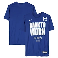 T-shirt Nike bleu Ron Holland II des Detroit Pistons, porté par un joueur des éliminatoires NBA 2025 - Taille XL