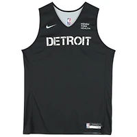 Ron Holland II Detroit Pistons Practice-Used #00 Black Reversible Jersey from the 2024-25 NBA Season
