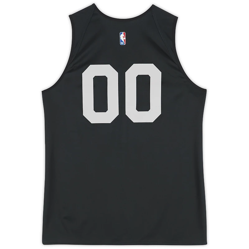Ron Holland II Detroit Pistons Practice-Used #00 Black Reversible Jersey from the 2024-25 NBA Season
