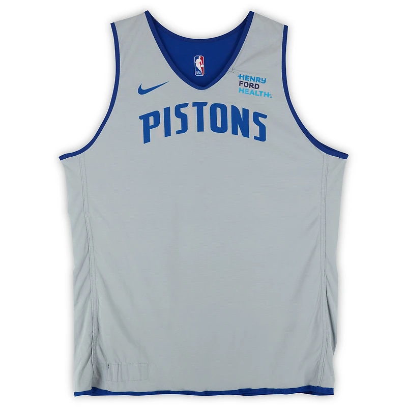 Ron Holland II Detroit Pistons Practice-Used #00 Blue/Gray Nike Reversible Jersey from the 2024-25 NBA Season - Size XLT