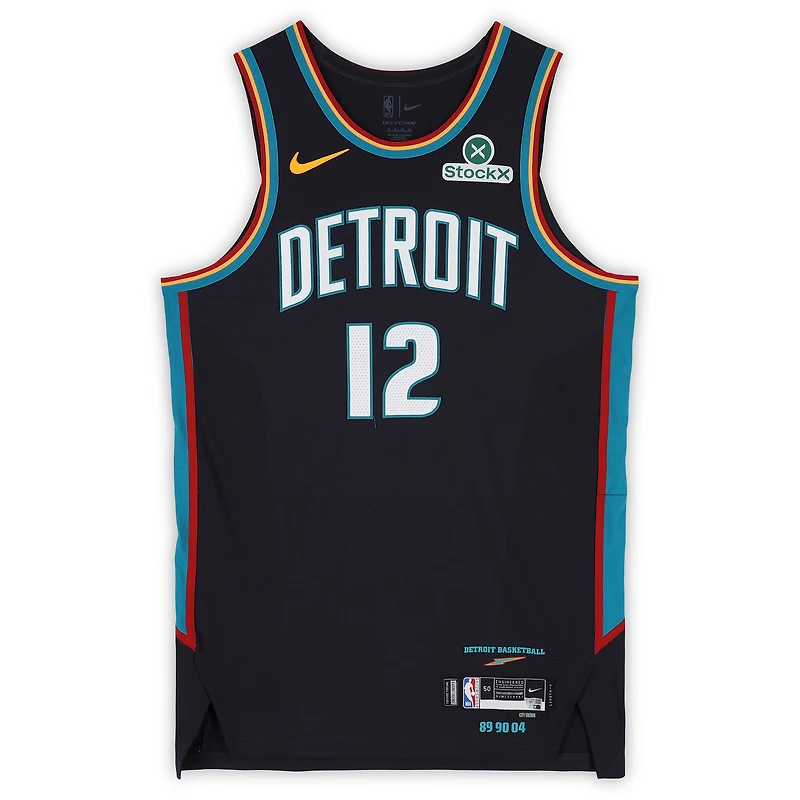 Tobias Harris Detroit Pistons Game-Used #12 Black Nike City Edition Jersey vs. Charlotte Hornets on April 10, 2026 - Size 50+4