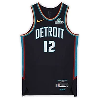 Tobias Harris Detroit Pistons Game-Used #12 Black Nike City Edition Jersey Worn During the 2025-26 NBA Season - Size 50+4