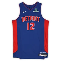 Maillot Nike bleu n° 12 porté par Tobias Harris (Detroit Pistons) lors de la saison NBA 2025-2026 - Taille 50+4