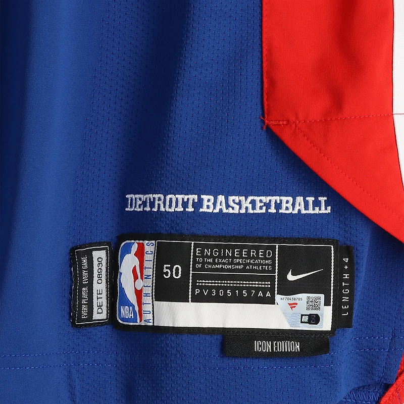 Maillot Nike bleu n° 12 porté par Tobias Harris (Detroit Pistons) lors de la saison NBA 2025-2026 - Taille 50+4