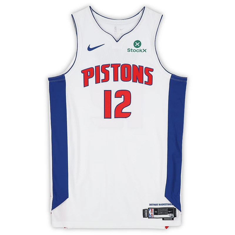 Tobias Harris Detroit Pistons Game-Used #12 White Nike Jersey vs. Toronto Raptors on March 31, 2026 - Size 50+4