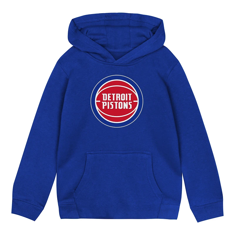 Sweat à capuche bleu pour tout-petit Outerstuff avec logo principal des Detroit Pistons