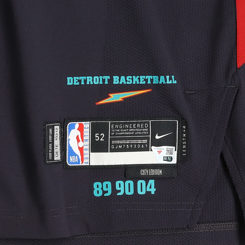 Tolu Smith Detroit Pistons Game-Used #35 Black Nike City Edition Jersey vs. New Orleans Pelicans on March 26, 2026 - Size 52+4