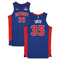 Tolu Smith Detroit Pistons Game-Used #35 Blue Nike Jersey vs. Los Angeles Clippers on January 10, 2026 - Size 52+6
