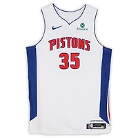 Maillot blanc Nike porté par Tolu Smith (Detroit Pistons) n° 35 lors de la saison NBA 2025-2026 - Taille 52+4