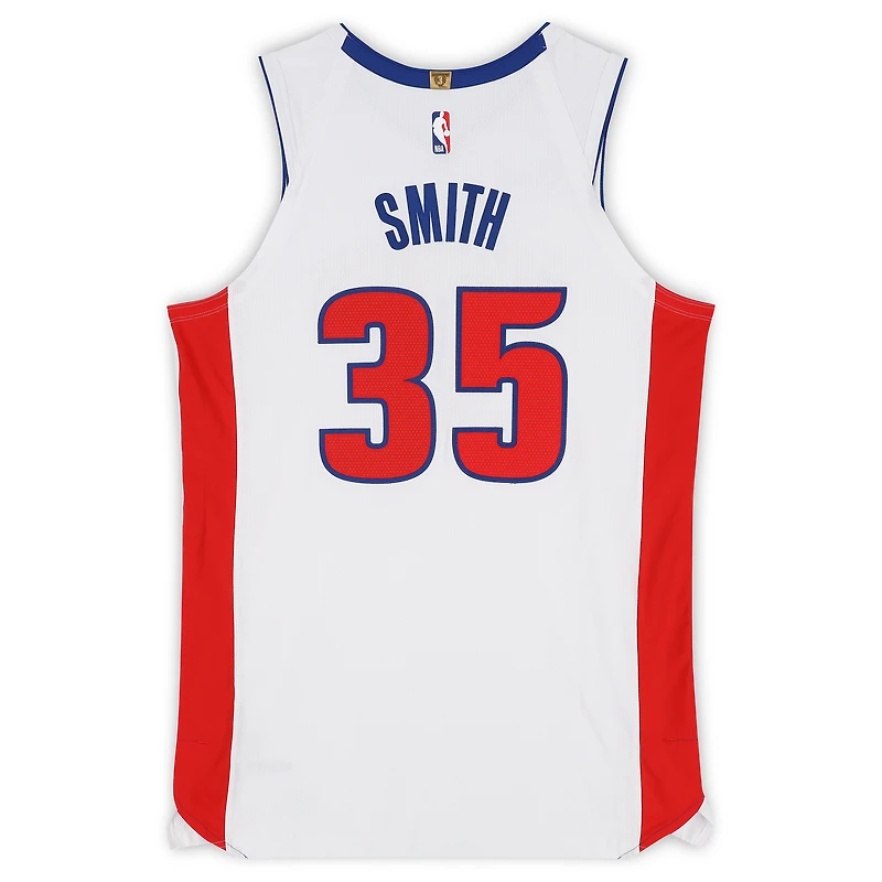 Tolu Smith Detroit Pistons Player-Issued #35 White Nike Jersey from the 2025-26 NBA Season - Size 52+4