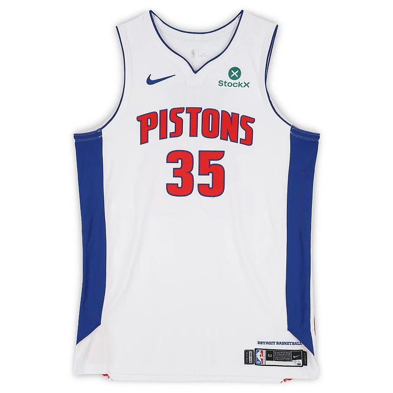 Tolu Smith Detroit Pistons Player-Issued #35 White Nike Jersey from the 2025-26 NBA Season - Size 52+4