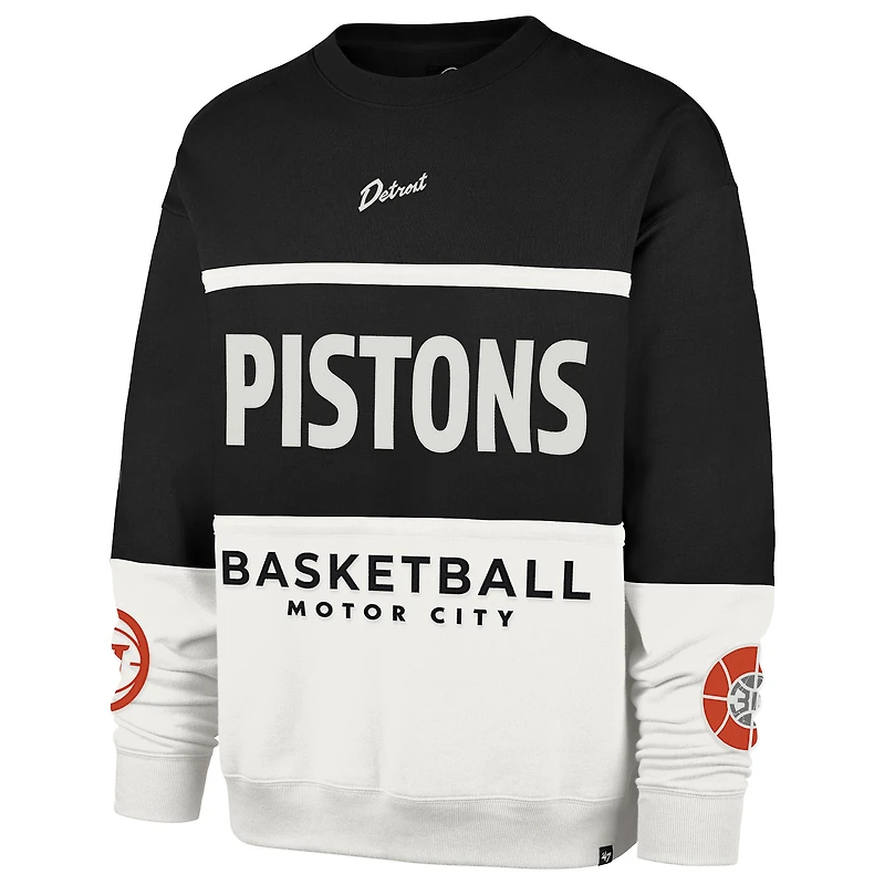 Sweat-shirt à capuche unisexe '47 Black Detroit Pistons 2024/25 City Edition On Five Maximalist
