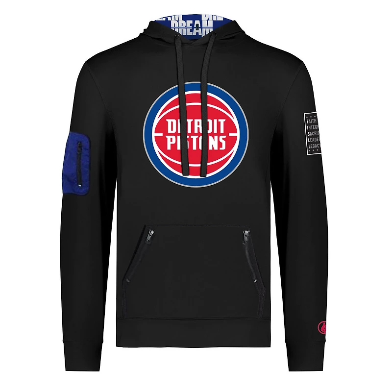 Unisex FISLL x Black History Collection  Detroit Pistons Pullover Hoodie