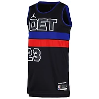 Maillot unisexe Jordan Brand Jaden Ivey noir Detroit Pistons Swingman - Édition Statement
