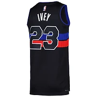 Maillot unisexe Jordan Brand Jaden Ivey noir Detroit Pistons Swingman - Édition Statement